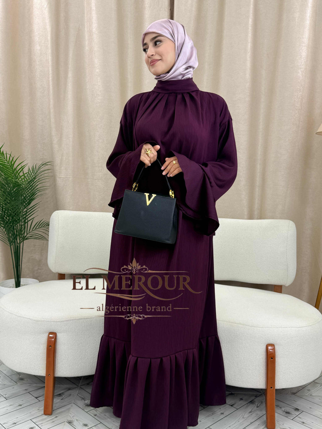 Robe modest volant