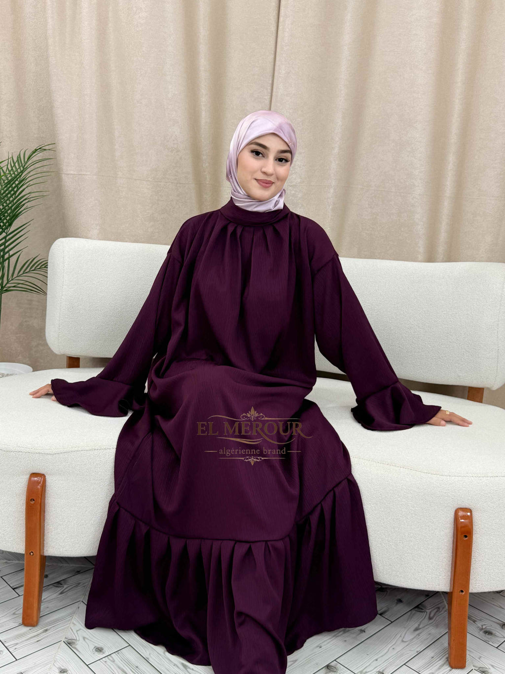 Robe modest volant